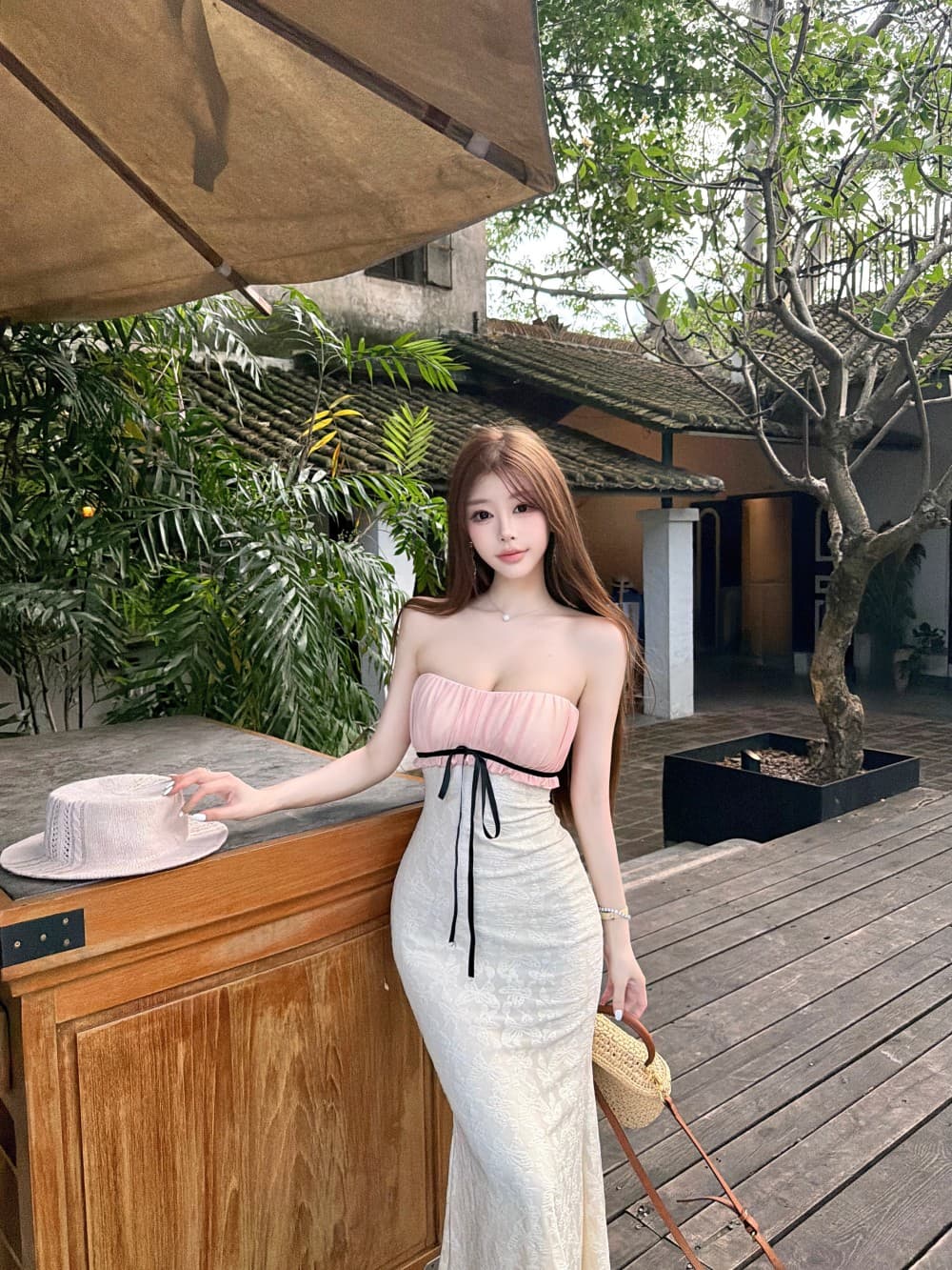 실사 새로운 품격 명문 여성 로얄 자매 디자인 센스 몸매 가꾸기 인어 꼬리 튜브탑 드레스 상세 이미지 8