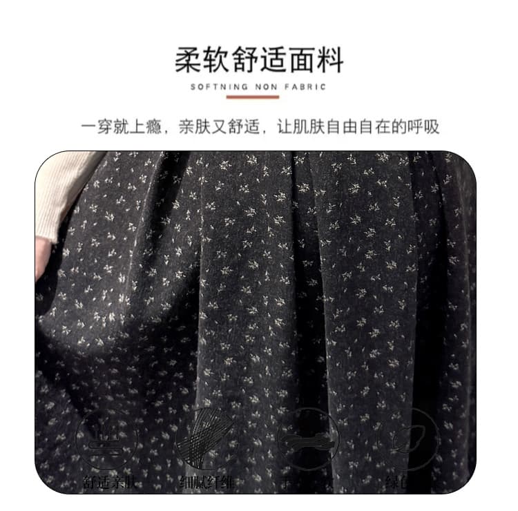 실사 지금 임산부 세트 가을 겨울 새로운 스웨터 기본 셔츠 플러스 패션 루즈핏 모직 조끼 스커트 투피스 세트 상세 이미지 6