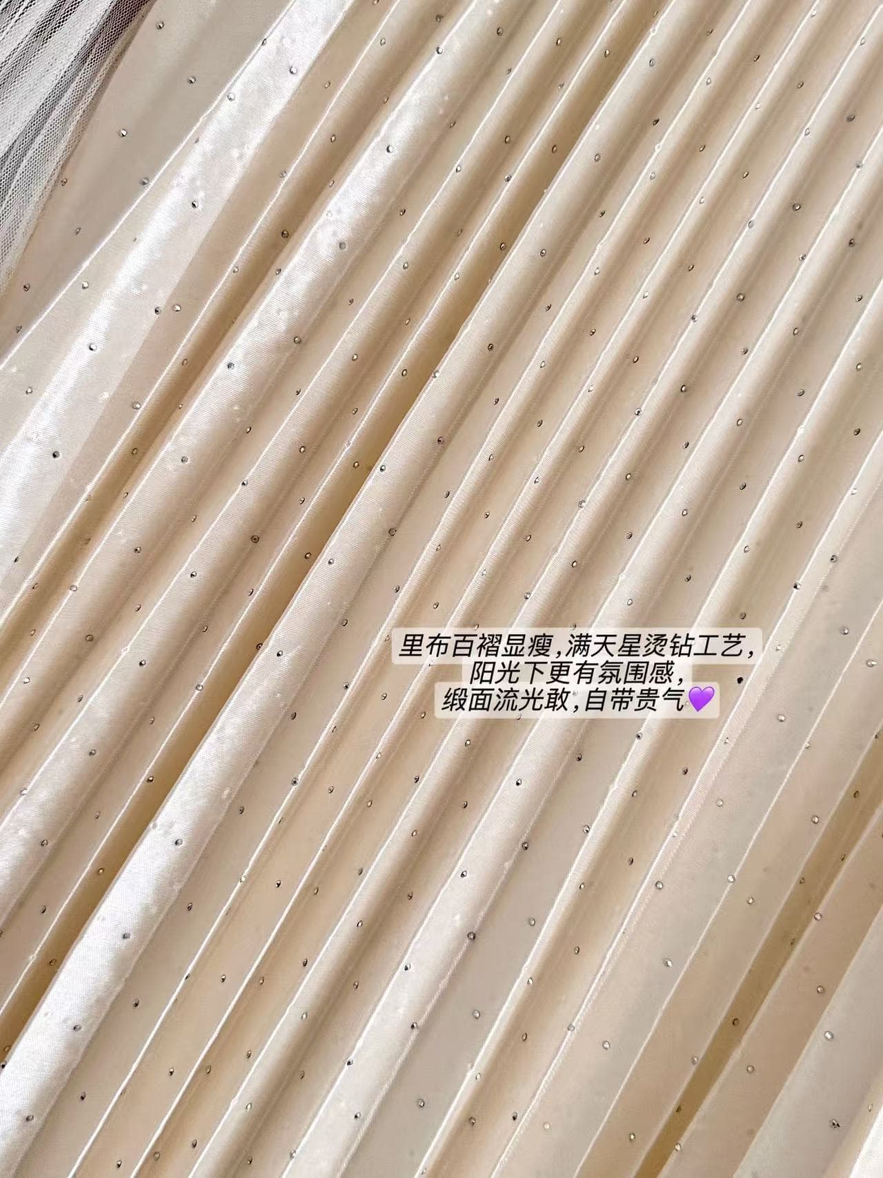 실사 여름 새로운 망사 반신 스커트 여성 패치워크 빅 플레어 스커트 허리밴드 Gypsophila 안감 케이크 A라인 스커트 이미지 4