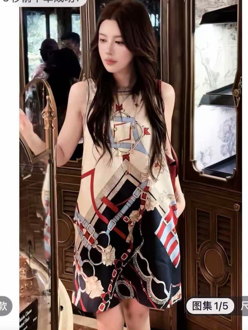 dria 여름 켜기 최고 새 세트 빛 럭셔리 디자이너 여성 의류 드레스 상세 이미지 2