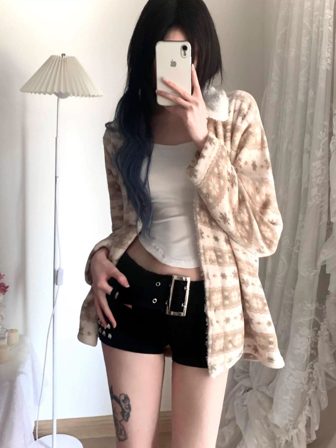 아메리칸 레트로 디자인 데님 반바지 리프트 엉덩이 슬림해 보이는 로우 웨이스트 신축성 핫걸 몸매 가꾸기 초단바지 핫 바지 상세 이미지 5