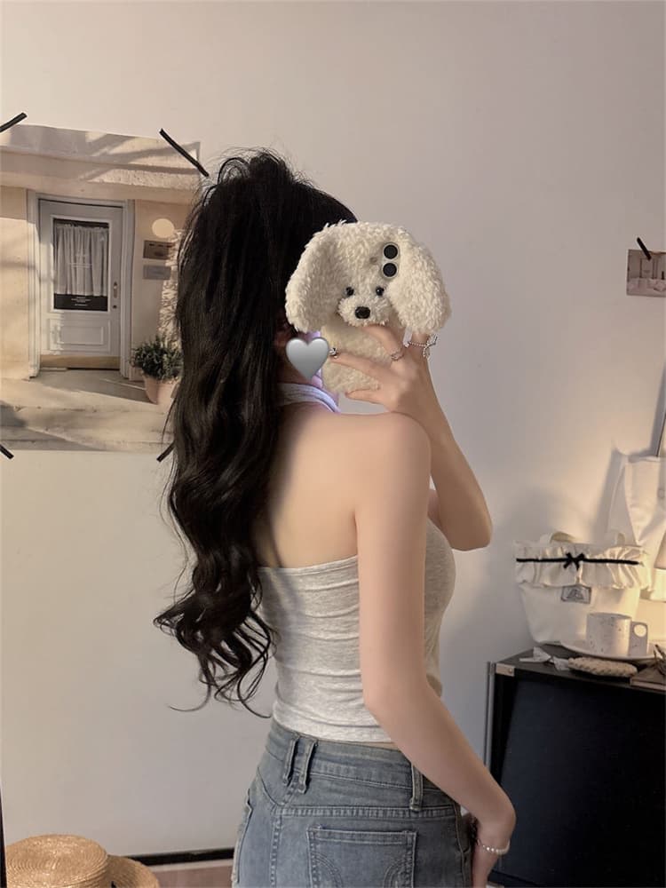실사 정가 감소되지 않음 섹시함 행침 목 홀로우 아웃 캐미솔 비대칭 디자인 센스 인사이드 가져 가라. 외출용 벨트 가슴 패드 상세 이미지 19