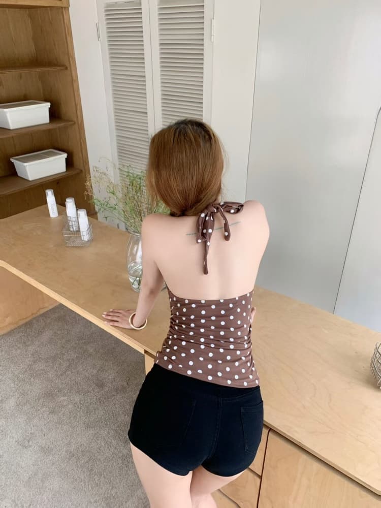 실사 정가 감소되지 않음 26 년 순수한 욕망 세트 여성 여름 새로운 도트 무늬 행침 목 캐미솔 상세 이미지 15