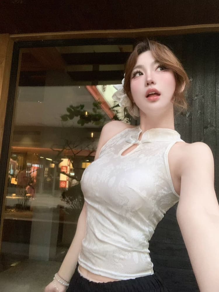 실사 정가 감소되지 않음 중식 행침 목 조끼 벨트 가슴 패드 몸매 가꾸기 외출용 디자인 센스 아름다움 뒤로 섹시함 핫걸 트렌디 상세 이미지 11