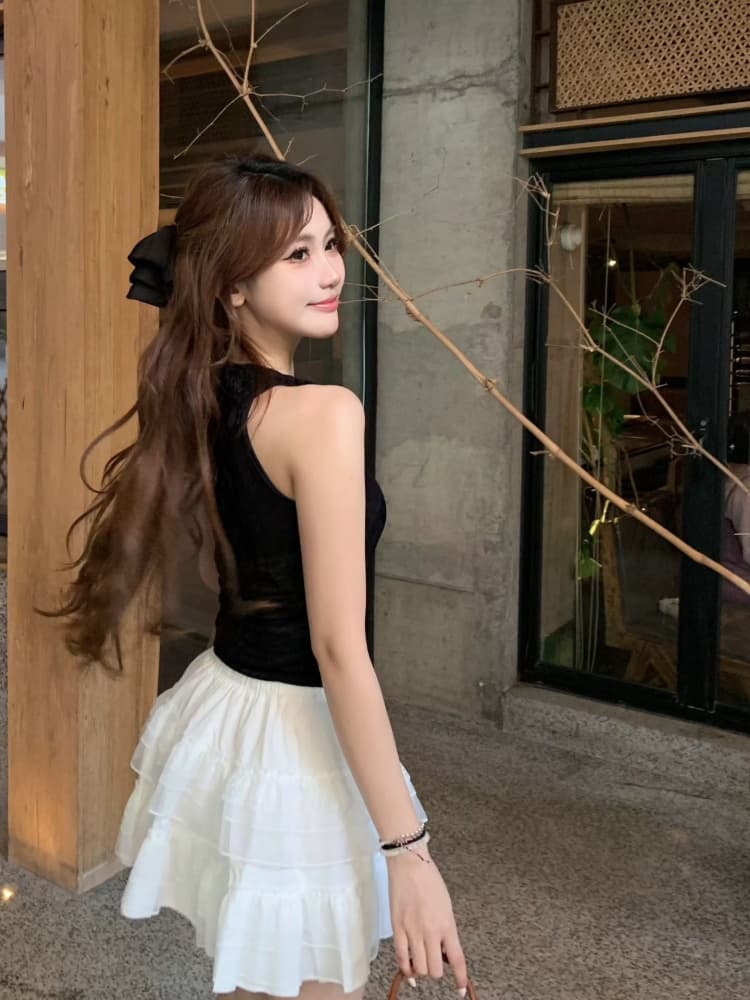 실사 정가 감소되지 않음 중식 행침 목 조끼 벨트 가슴 패드 몸매 가꾸기 외출용 디자인 센스 아름다움 뒤로 섹시함 핫걸 트렌디 상세 이미지 17