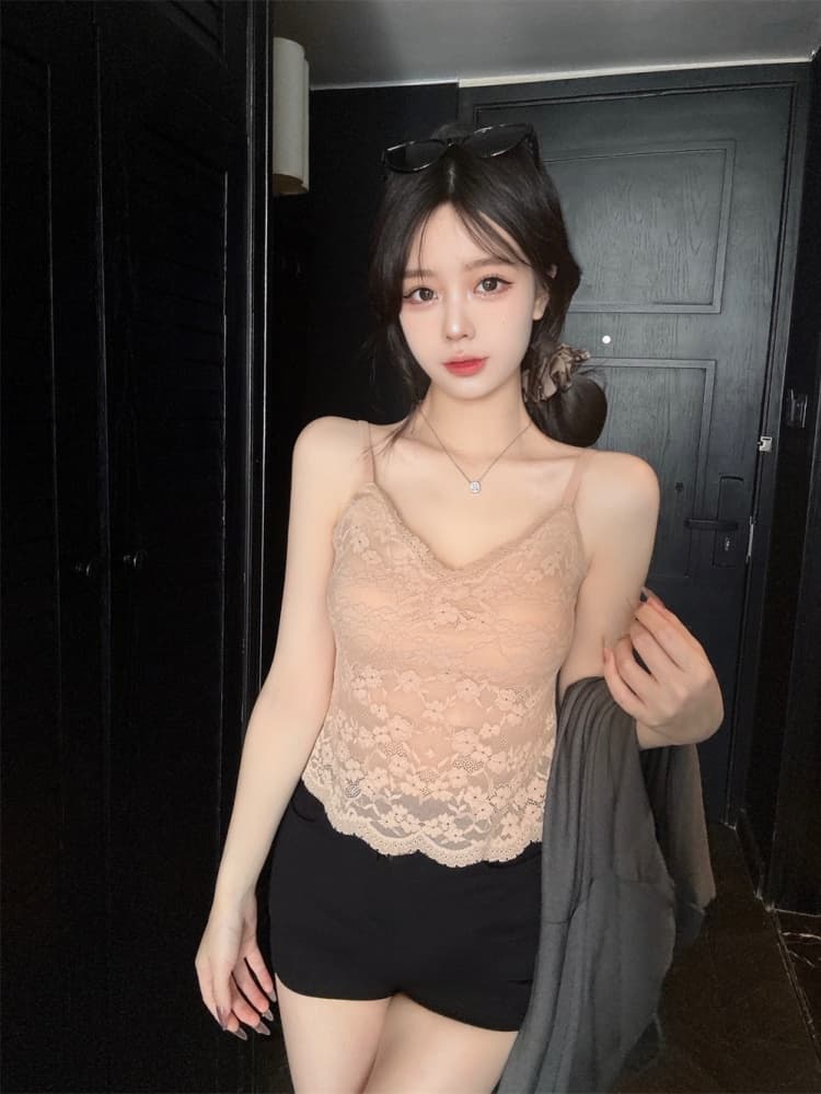 실사 정가 아니요 휴가 바람 아름다움 뒤로 섹시함 V넥 레이스 자카드 얇은 컵 통기성 프로 피부 아니요 심심한 슬립 상세 이미지 21