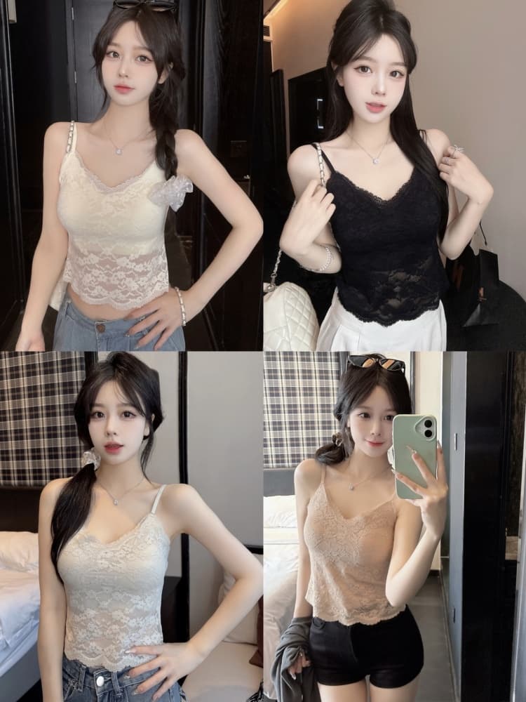 실사 정가 아니요 휴가 바람 아름다움 뒤로 섹시함 V넥 레이스 자카드 얇은 컵 통기성 프로 피부 아니요 심심한 슬립 상세 이미지 30
