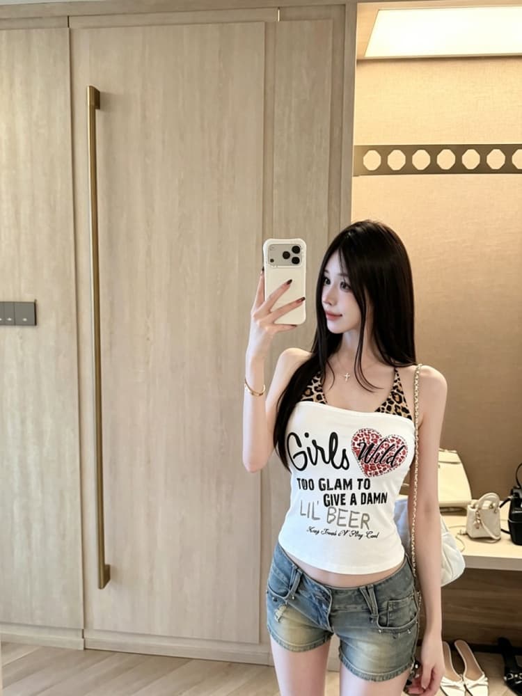 실사 정가 감소되지 않음 페이크 레이어드 벨트 가슴 패드 캐미솔 여름 새로운 몸매 가꾸기 하이웨이스트 맨위 트렌디 상세 이미지 18