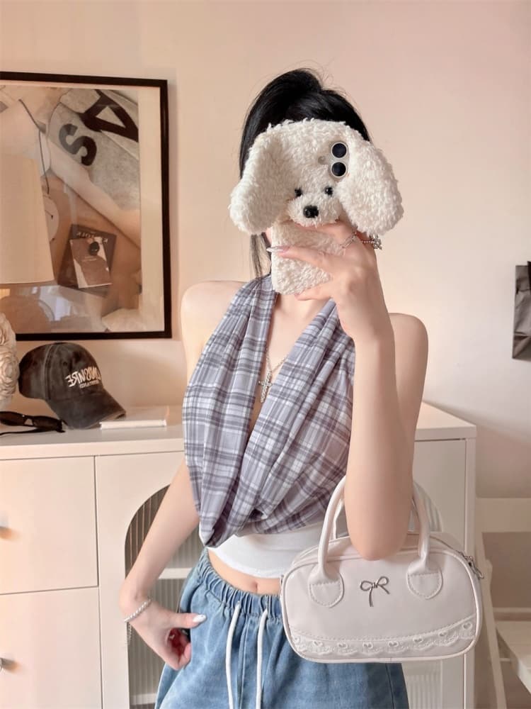 실사 정가 감소되지 않음 아메리칸 레트로 흔들다 칼라 패치워크 행침 목 캐미솔 핫걸 몸매 가꾸기 새로운 맨위 상세 이미지 20