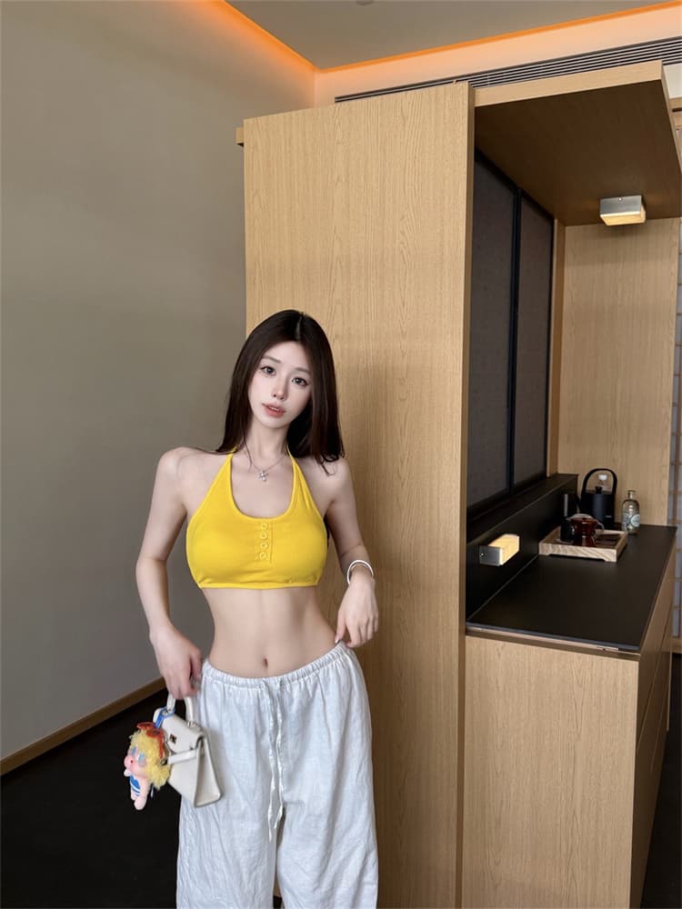 실사 정가 감소되지 않음 26 년 핫걸 행침 목 작은 조끼 튜브탑 다용도 유물 벨트 가슴 패드 비키니 맨위 상세 이미지 4