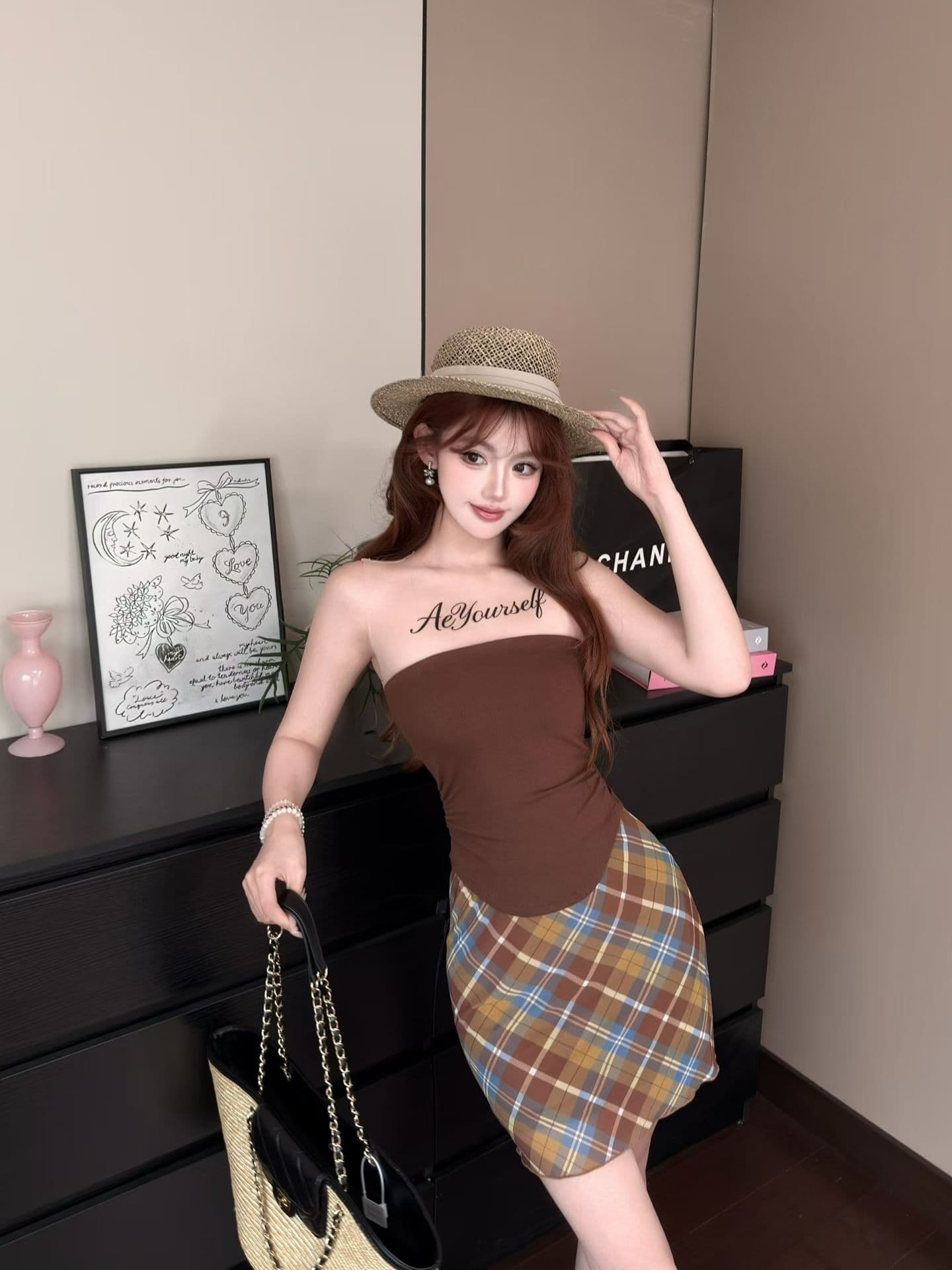 실사 정가 감소되지 않음 섹시함 망사 패치워크 튜브탑 캐미솔 벨트 가슴 패드 허리 수축 슬림해 보이는 아름다움 뒤쪽에 의류 상세 이미지 3