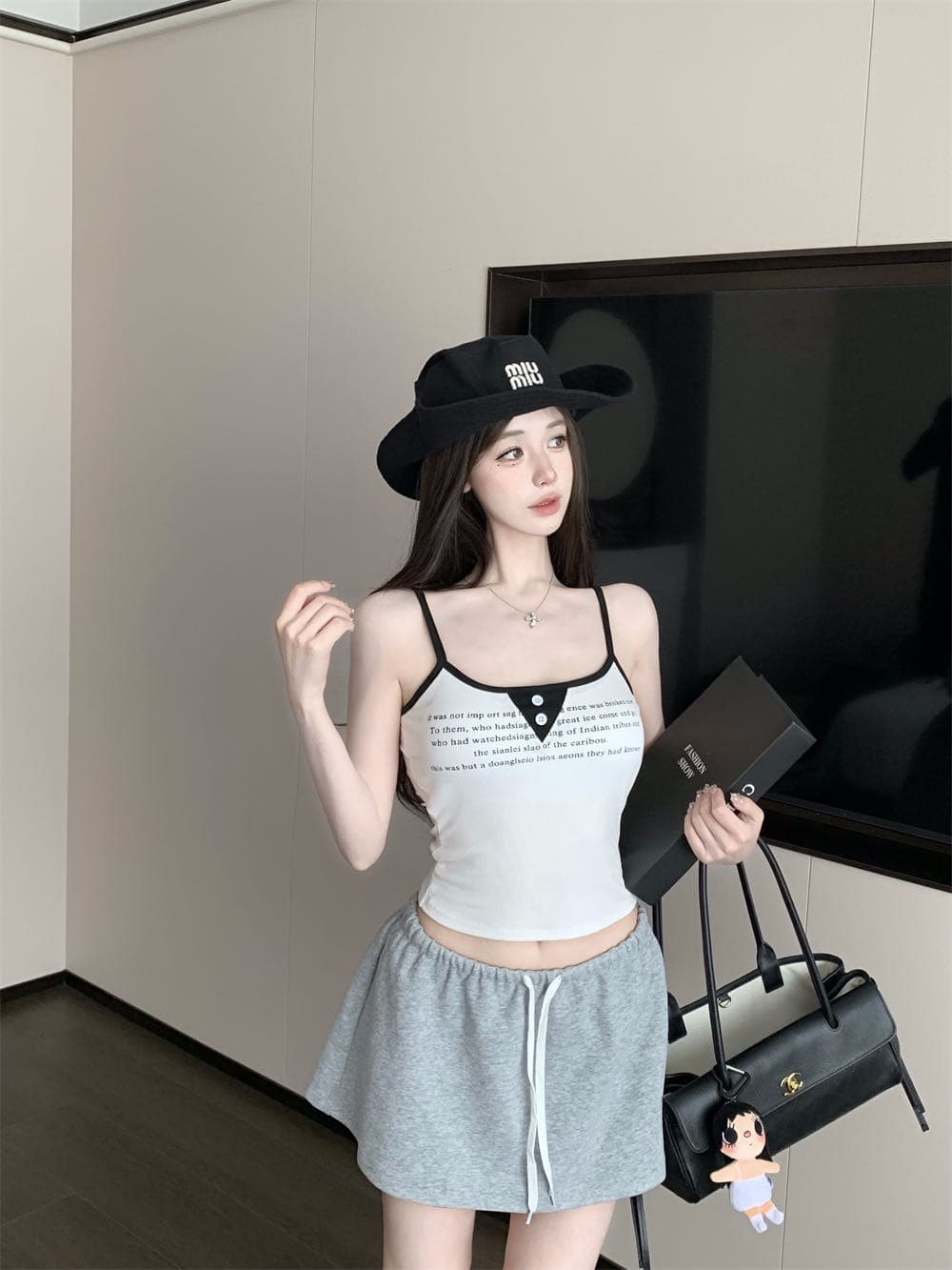실사 정가 감소되지 않음 달콤한 매운맛 꽃 명중 리본 가슴 패드 캐미솔 도파민 핫걸 몸매 가꾸기 맨위 여성 상세 이미지 13