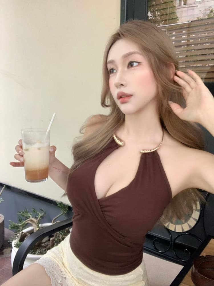 실사 정가 감소되지 않음 새로운 금속 행침 목 조끼 여성 허리 수축 몸매 가꾸기 슬림해 보이는 디자인 센스 핫걸 바람 맨위 상세 이미지 21