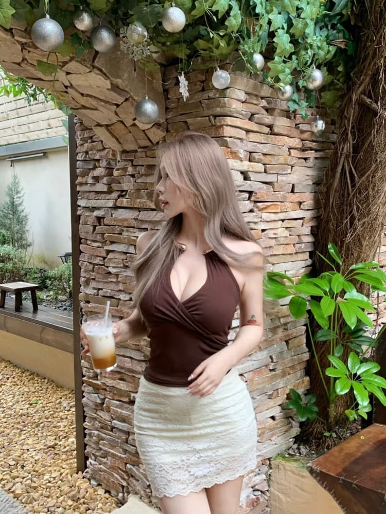 실사 정가 감소되지 않음 새로운 금속 행침 목 조끼 여성 허리 수축 몸매 가꾸기 슬림해 보이는 디자인 센스 핫걸 바람 맨위 상세 이미지 22
