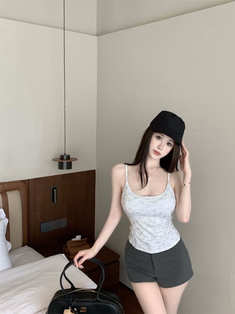 실사 정가 감소되지 않음 순수한 욕망 바람 몸매 가꾸기 민소매 조끼 여성 벨트 가슴 패드 인사이드 가져 가라. 슬립 맨위 상세 이미지 30