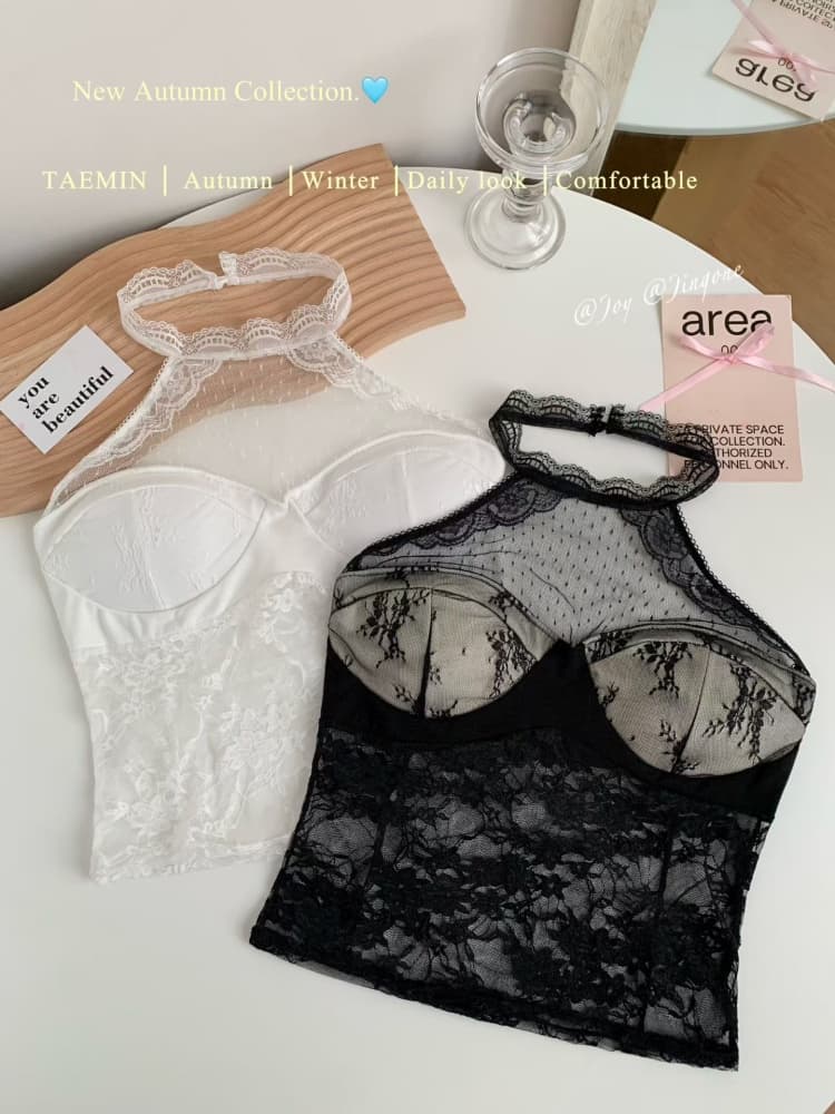 실사 정가 감소되지 않음 순수한 욕망 섹시함 레이스 망사 패치워크 행침 목 조끼 여성 몸매 가꾸기 아름다움 뒤로 핫걸 맨위 상세 이미지 14