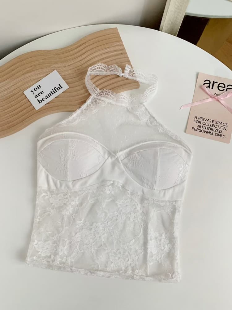 실사 정가 감소되지 않음 순수한 욕망 섹시함 레이스 망사 패치워크 행침 목 조끼 여성 몸매 가꾸기 아름다움 뒤로 핫걸 맨위 상세 이미지 16