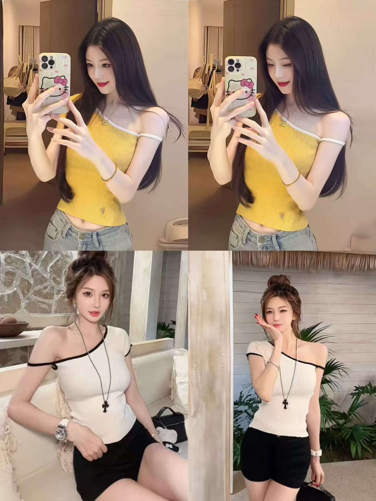핫걸 몸매 가꾸기 Chic 슬립 반팔 티셔츠 여름 새로운 작은 키 다용도 디자인 쇼트 스타일 맨위 상세 이미지 4