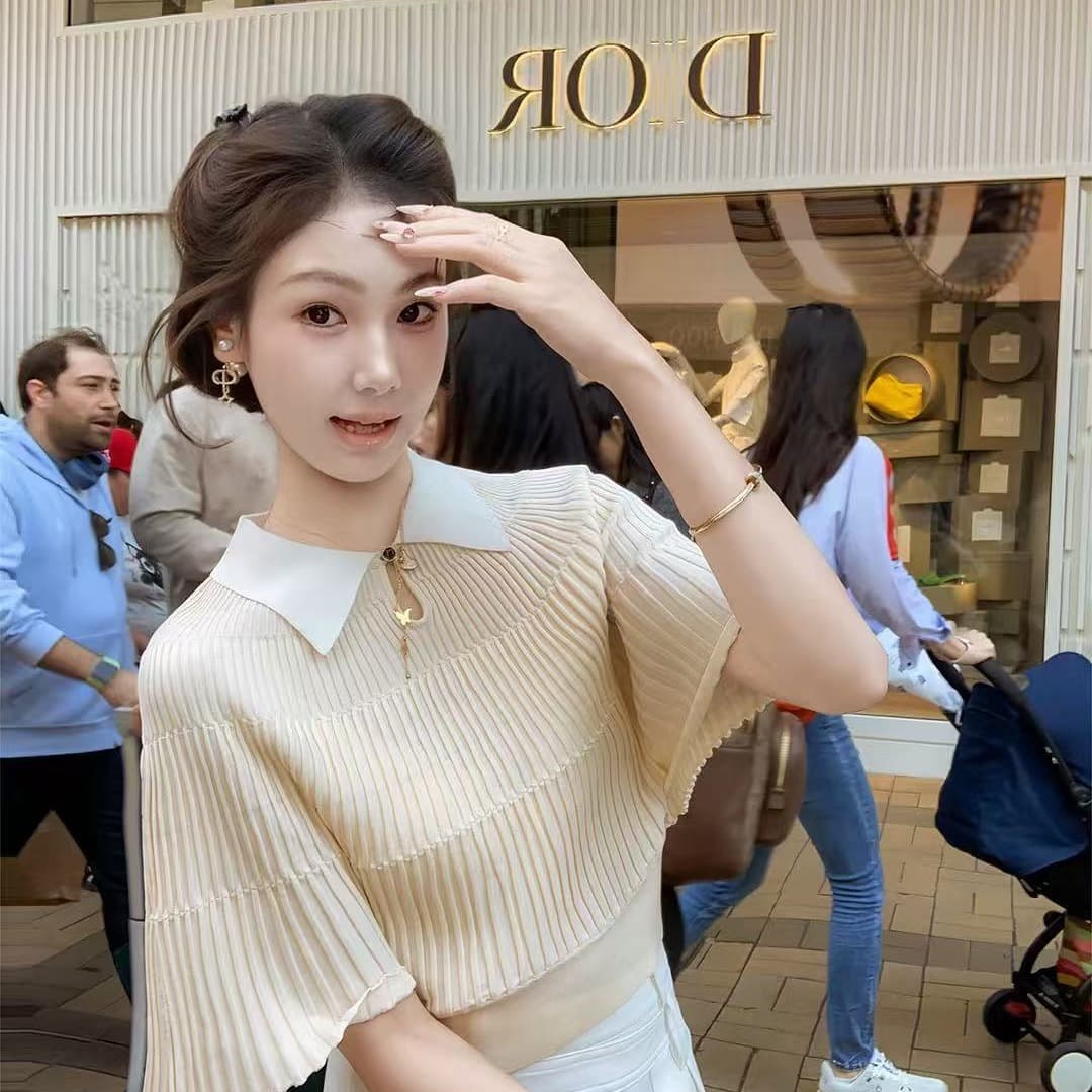 물고기 토끼 ~ 중 토끼 망토 디자인 센스 반팔 티셔츠 여성 여름 2026 새로운 인사이드 가져 가라. 기본 셔츠 맨위 이미지 6