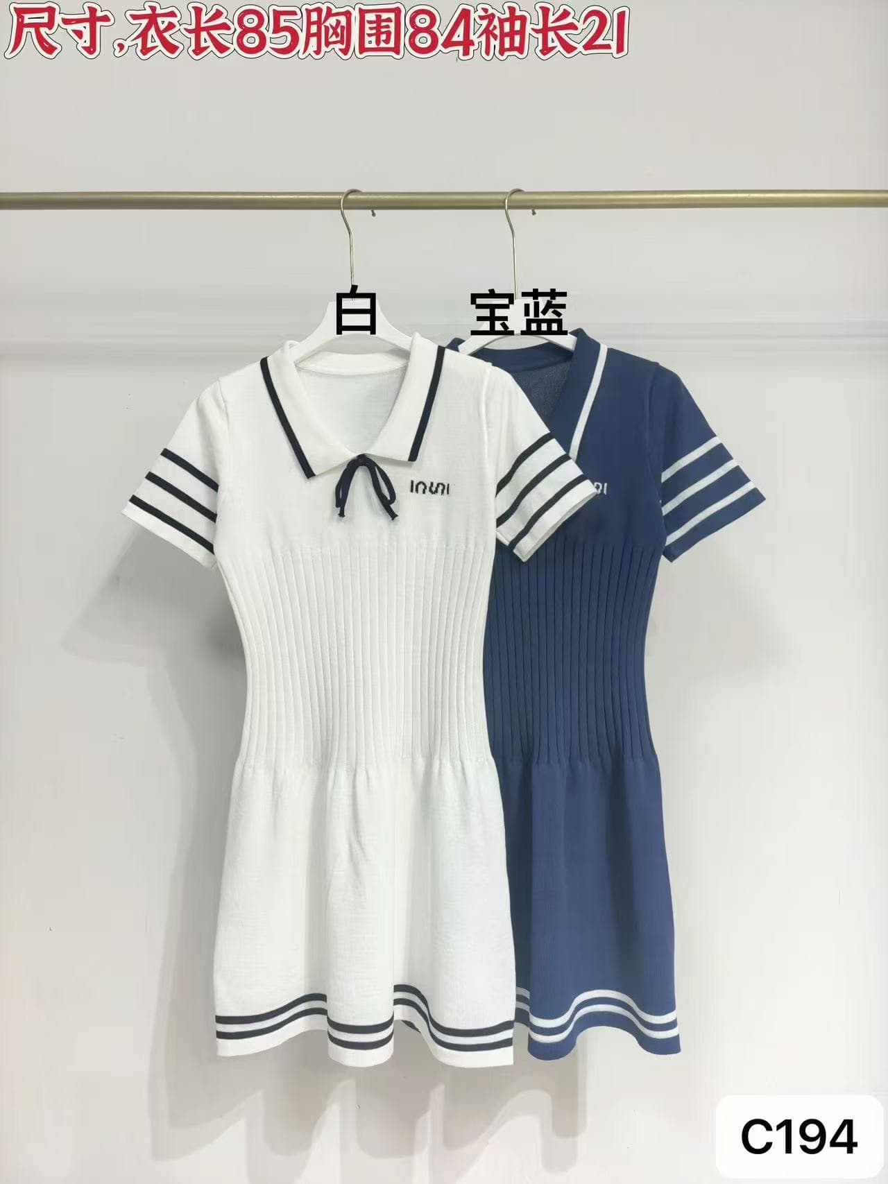 작은 샤넬 스타일 학원 스타일 POLO 칼라 니트 여성 드레스 여름 품격 미니 스커트 작은 대중 패치워크 색상 슬림해 보이는 연령 감소 치마 상세 이미지 5