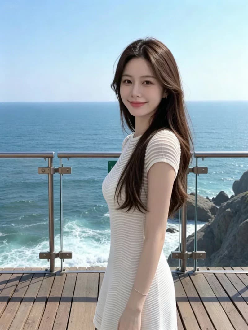 순수한 욕망 품격 홀로우 아웃 패치워크 물결무늬 3 차원 스트라이프 니트 여성 드레스 여름 2026 새로운 허리 수축 미니 스커트 이미지 4