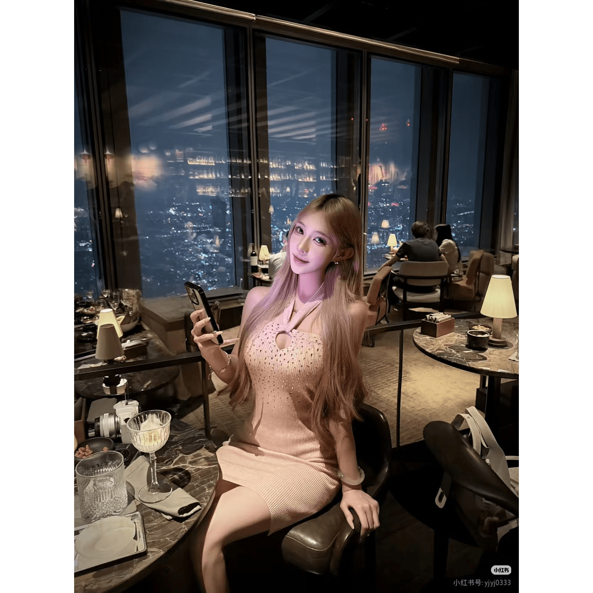 프랑스식 순수한 욕망 행침 목 십자가 홀로우 아웃 니트 여성 드레스 여름 드레스 새로운 핫걸 바람 허리 수축 슬림해 보이는 타이트 스커트 이미지 5