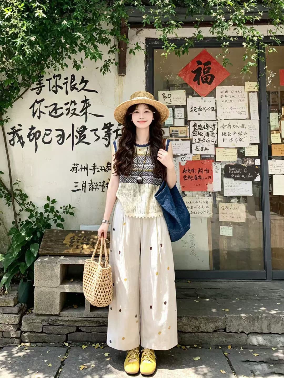 레트로 배색 스트라이프 라운드 넥 민소매 니트 조끼 여성 2026 여름 새로운 홀로우 아웃 슬림해 보이는 얇은 스타일 맨위 트렌디 상세 이미지 8