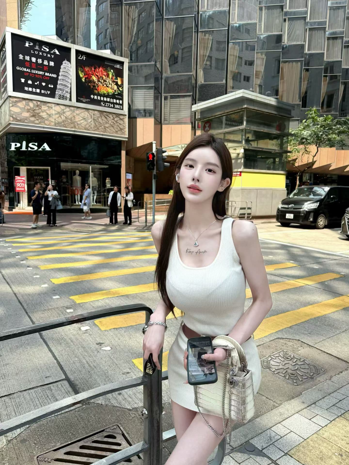 벨트 포함 화이트 니트 조끼 여성 드레스 여름 한 부서 작은 키 순수한 욕망 핫걸 타이트 타이트 스커트 미니 스커트 상세 이미지 8