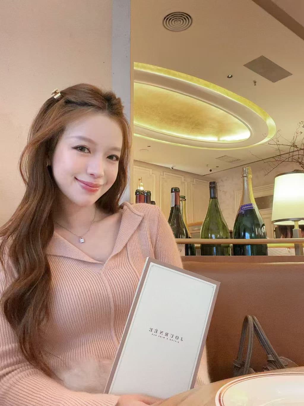 고급 센스 폴로 칼라 V넥 긴팔 맨위 여성 몸매 가꾸기 허리 수축 슬림해 보이는 품격 다용도 출퇴근 패션 인사이드 가져 가라. 만나는 이미지 4