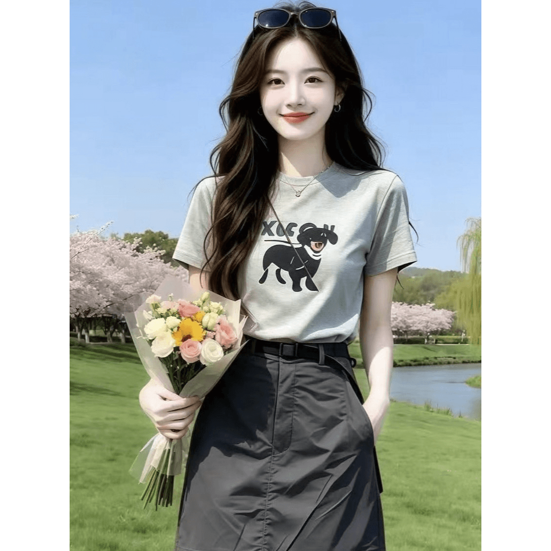 아메리칸 레트로 배색 스트라이프 레이스 폴로 칼라 조끼 여성 여름 디자인 센스 작은 대중 슬림해 보이는 다용도 니트 맨위 이미지 5