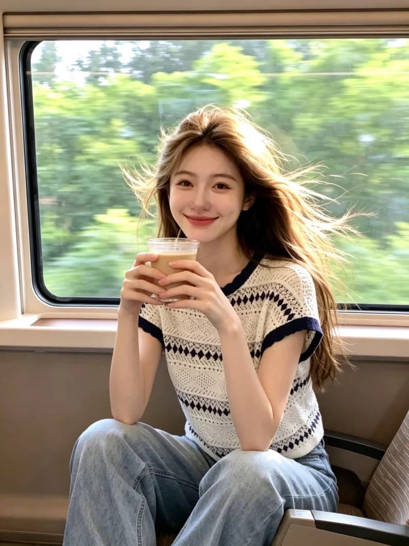 레트로 홀로우 아웃 링 그리드 화이트 반팔 티셔츠 여성 여름 캐주얼 슈퍼 잘 생긴 연령 감소 얇은 스타일 통기성 니트 맨위 이미지 3