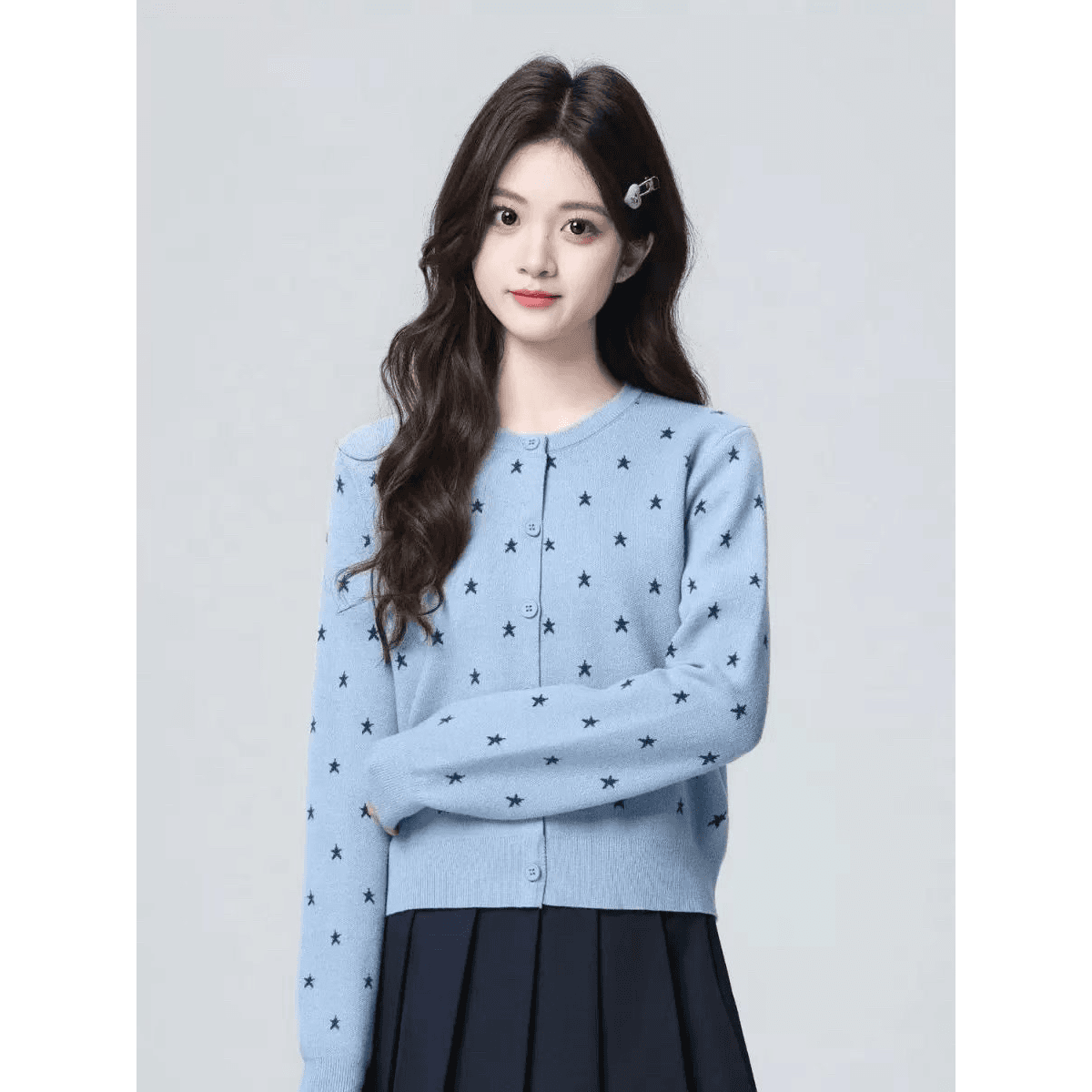 2026 가을 겨울 새로운 여성 의류 니트 스웨터 긴팔 라운드 넥 스웨터 루즈핏 슬림해 보이는 다용도 맨위 이미지 5