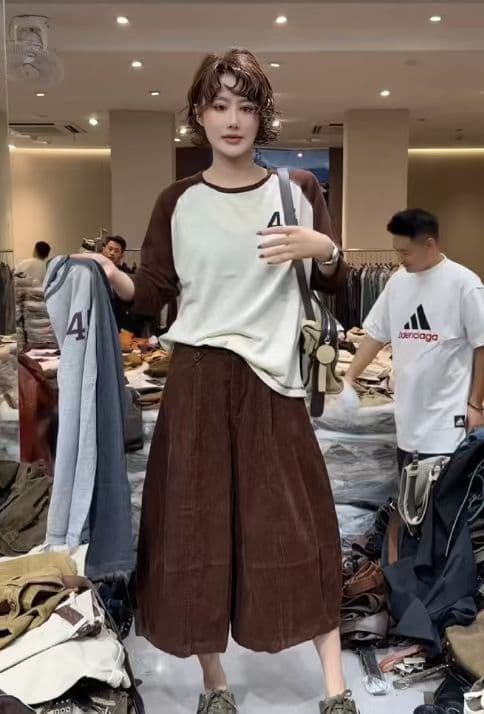 유럽 역 2026 이른 가을 새로운 라운드 넥 긴팔 가을 어깨 소매 패치워크 색상 숫자 얇은 스타일 루즈핏 다용도 니트 스웨터 여성 상세 이미지 5