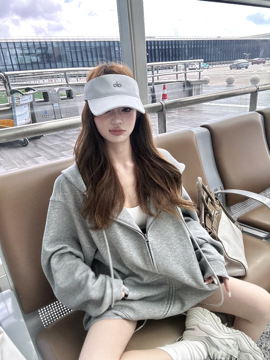 실사 정가 가을 새로운 루즈핏 후드 티 스웨터 큰 코트 느긋한 바람 이미지 3