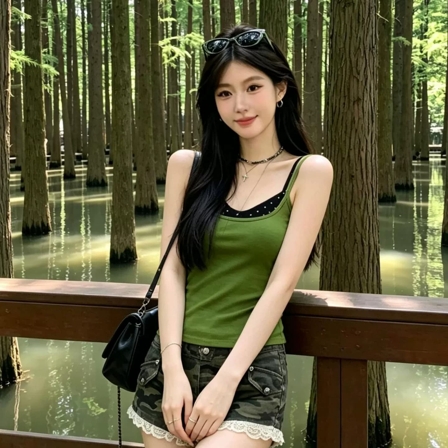 프랑스식 페이크 레이어드 배색 패치워크 캐미솔 여름 외출용 몸매 가꾸기 슬림해 보이는 벨트 가슴 패드 핫걸 민소매 맨위 상세 이미지 6