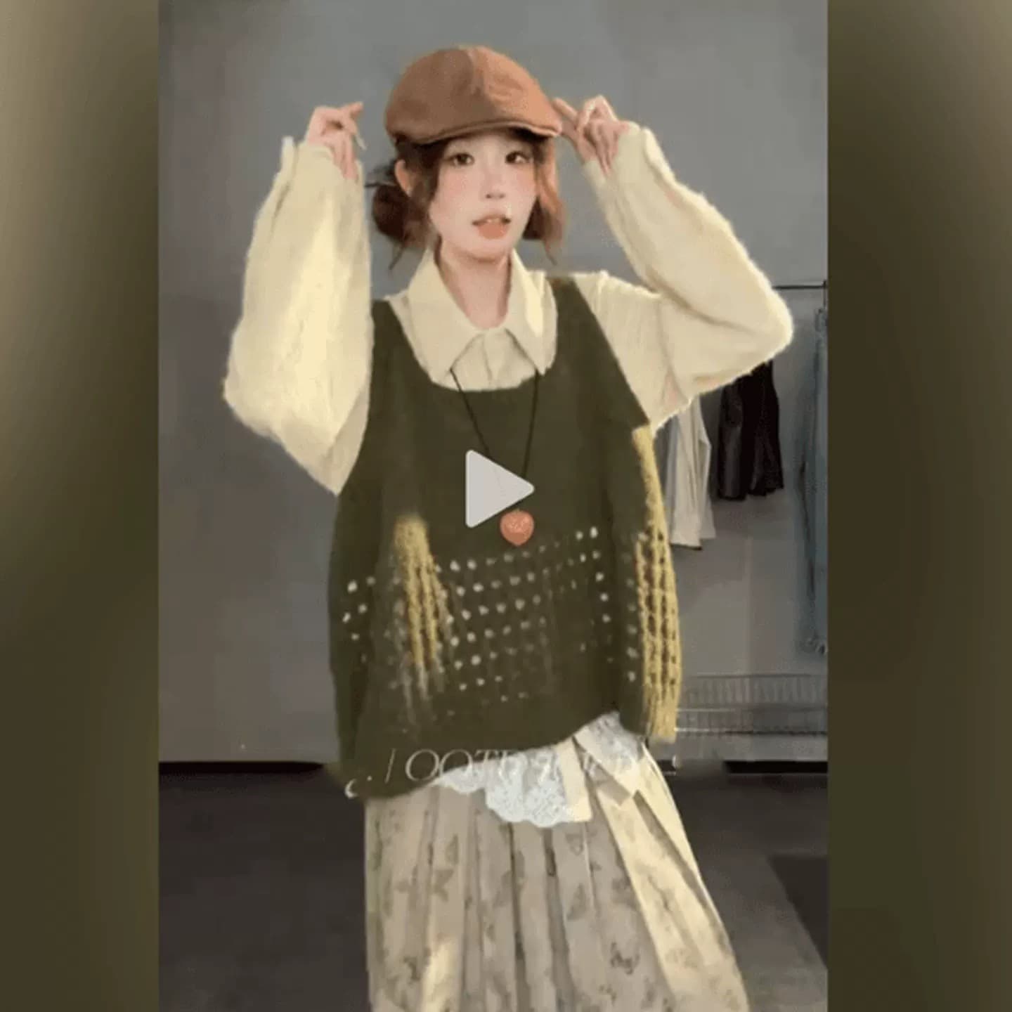 한 부서 분위기 센스 착용 가져 가라. 홀로우 아웃 캐미솔 니트 스웨터 여성 조기 가을 루즈핏 스택 착용 느긋한 스웨터 맨위 상세 이미지 3