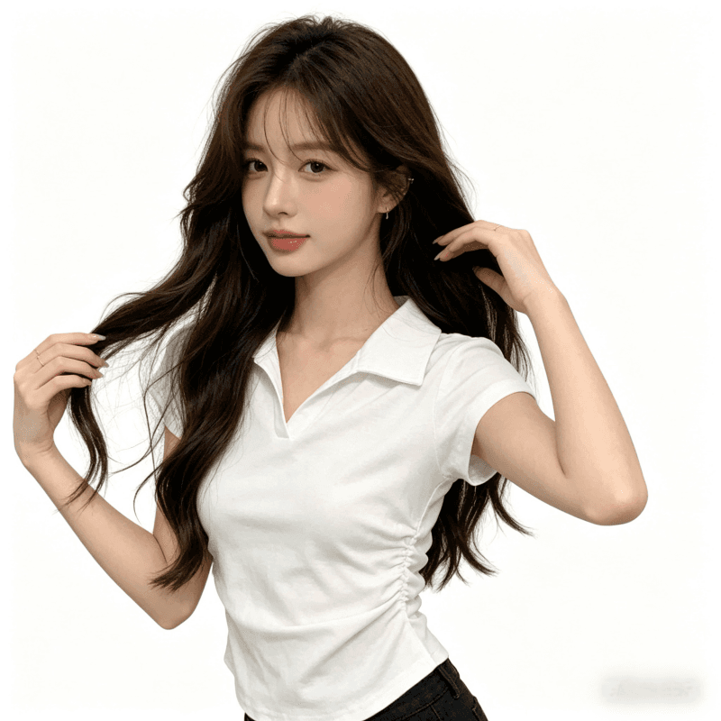 단색 쇼트 스타일 POLO 셔츠 반팔 여름 새로운 몸매 가꾸기 슬림해 보이는 맨위 한국 스타일 폴로 칼라 미니멀리즘 착용 가져 가라. 상세 이미지 5