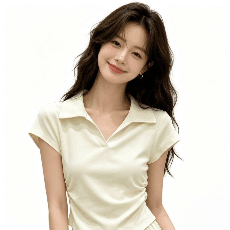 단색 쇼트 스타일 POLO 셔츠 반팔 여름 새로운 몸매 가꾸기 슬림해 보이는 맨위 한국 스타일 폴로 칼라 미니멀리즘 착용 가져 가라. 상세 이미지 20