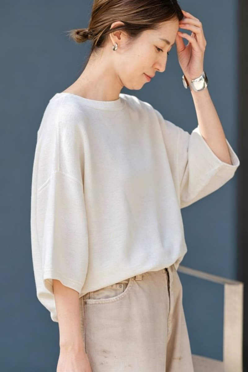 여름 새로운 다용도 반팔 티셔츠 여성 루즈핏 캐주얼 연령 감소 다용도 기본 셔츠 맨위 편안함 패션 이미지 2