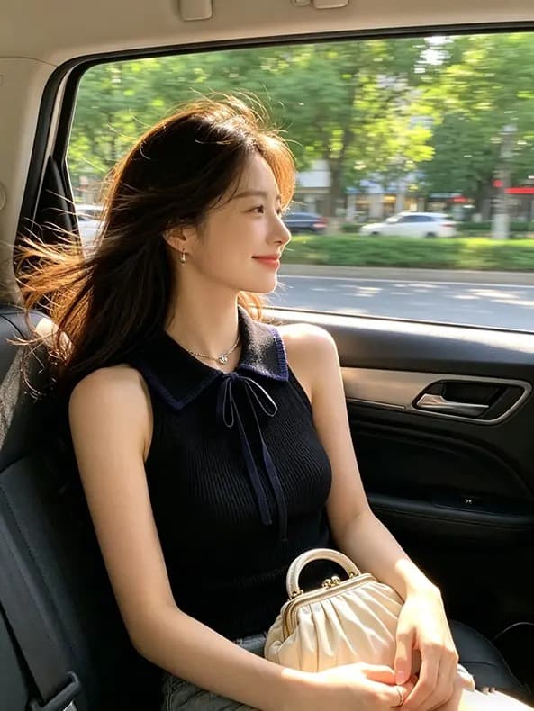 순수한 욕망 바람 핫걸 니트 스웨터 캐미솔 여름 새로운 작은 대중 외국 가스 디자인 센스 민소매 다용도 맨위 이미지 2