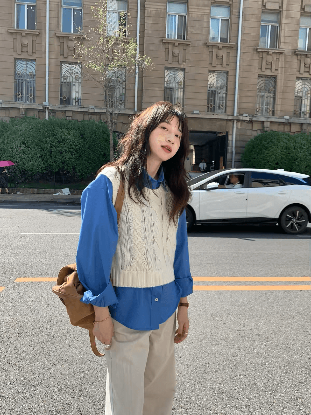 toroon 지아 지아 2026 이른 가을 새로운 민소매 스택 착용 양모 꽈배기 니트 스웨터 조끼 여성 이미지 4