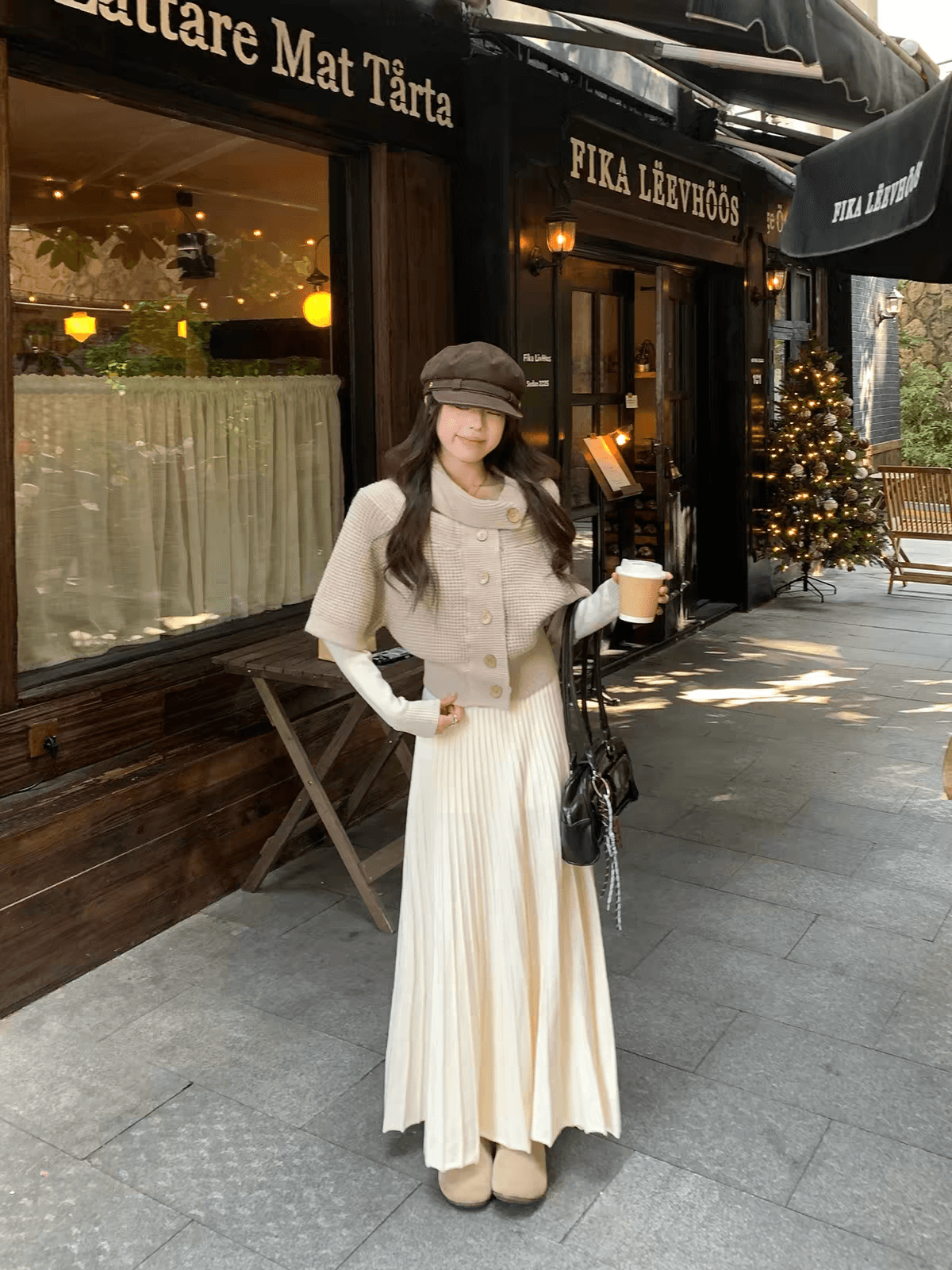 우 77 레트로 느긋한 센스 디자인 망토 스웨터 여자 가을 고급 센스 품격 다용도 쇼트 스타일 니트 오픈 가디건 새로운 이미지 4