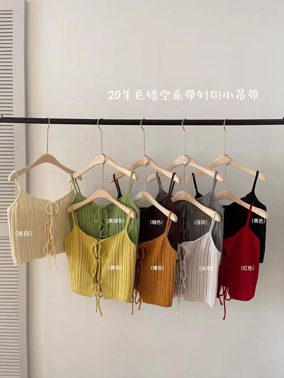 한 부서 양모 홀로우 아웃 레이스업 다용도 작은 슬링 조끼 2026 가을 스택 착용 민소매 니트 베스트 맨위 여성 상세 이미지 1