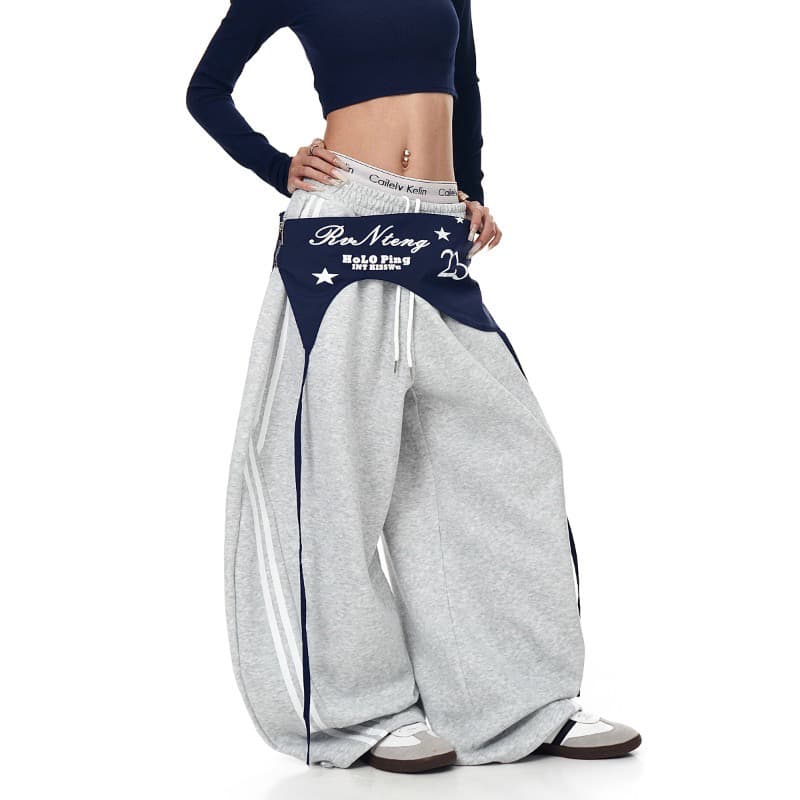 s-2xl 원본 순수한 Mianhua 면 복합 원단 아니요 철거 랩스커트팬츠 측면 당겨서 바 웨이 바지 아이들 루즈핏 캐주얼 이미지 4