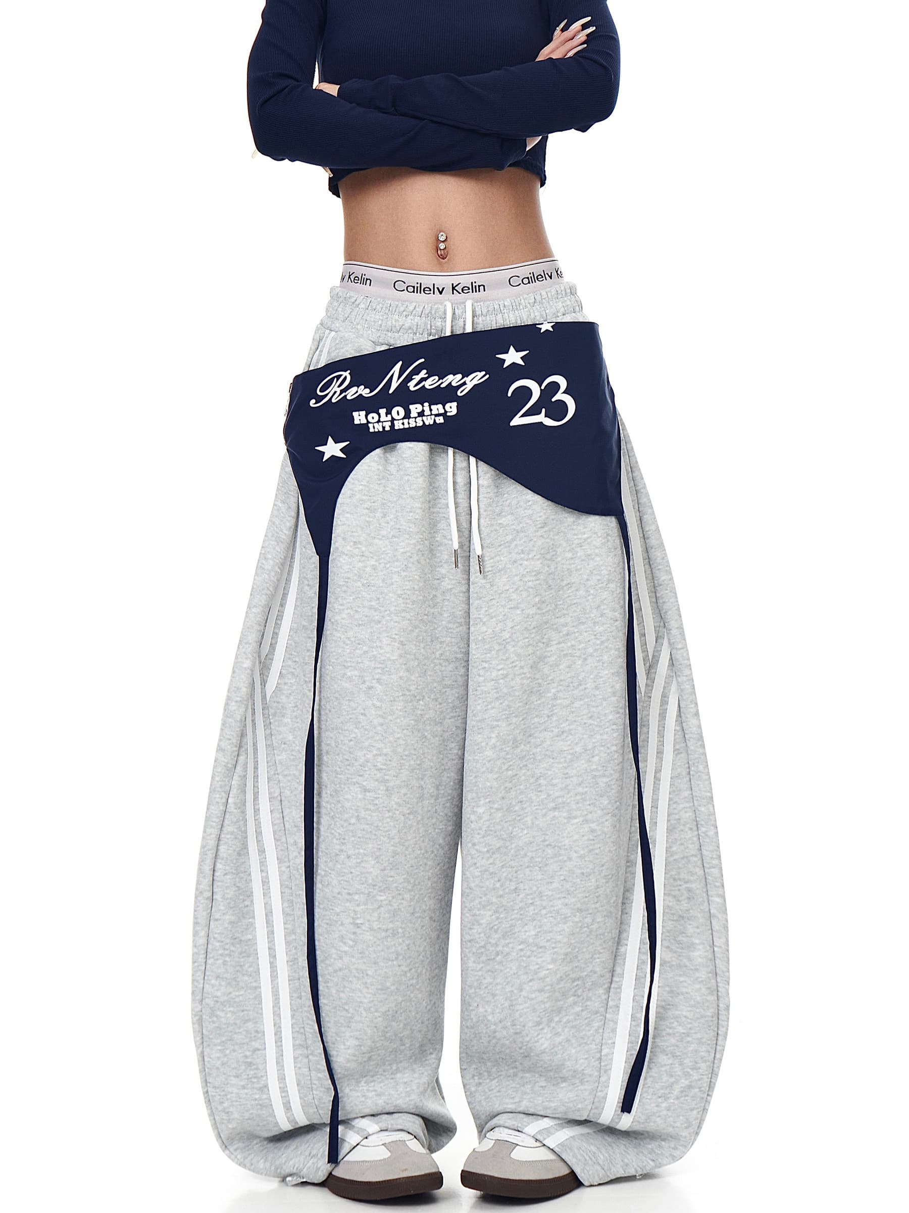 s-2xl 원본 순수한 Mianhua 면 복합 원단 아니요 철거 랩스커트팬츠 측면 당겨서 바 웨이 바지 아이들 루즈핏 캐주얼 상세 이미지 18