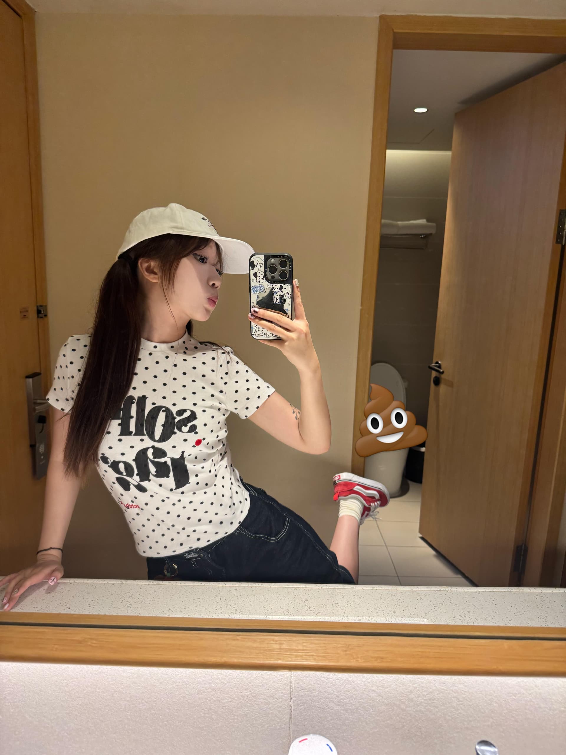 아메리칸 핫걸 긍정적 인 어깨 티셔츠 여성 여름 착용 가져 가라. 도트 무늬 화이트 반팔 몸매 가꾸기 슬림해 보이는 vintage 쇼트 스타일 맨위 이미지 4