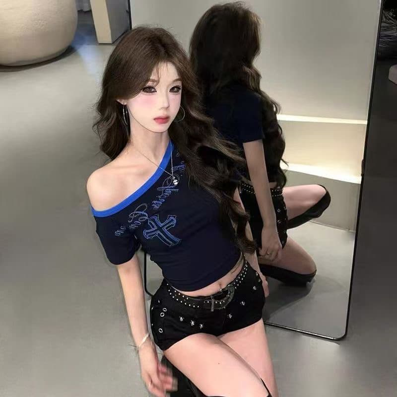 원본 핫픽스 260g 사람들 면 섹시함 몸매 가꾸기 슬림해 보이는 순수한 욕망 바람 쇼트 스타일 반팔 t 동정 핫걸 동정 맨위