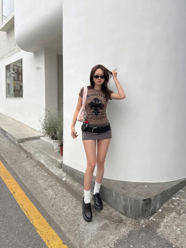 아메리칸 레트로 달콤한 차가운 바람 알파벳 십자가 반팔 티셔츠 여성 여름 몸매 가꾸기 슬림해 보이는 작은 키 맨위 트렌디