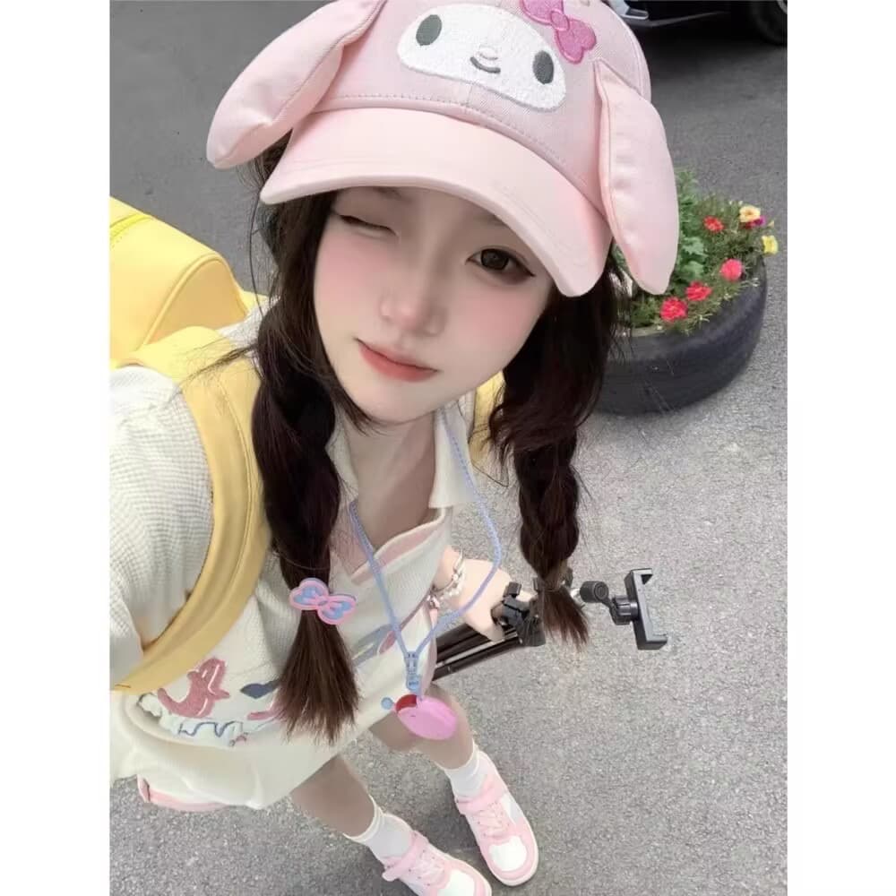 후아 남편 그리드 스포츠 슈트 여성 여름 한국 스타일 루즈핏 패션 인터넷 유명인 polo 반팔 반바지 캐주얼 투피스 슈트 이미지 4