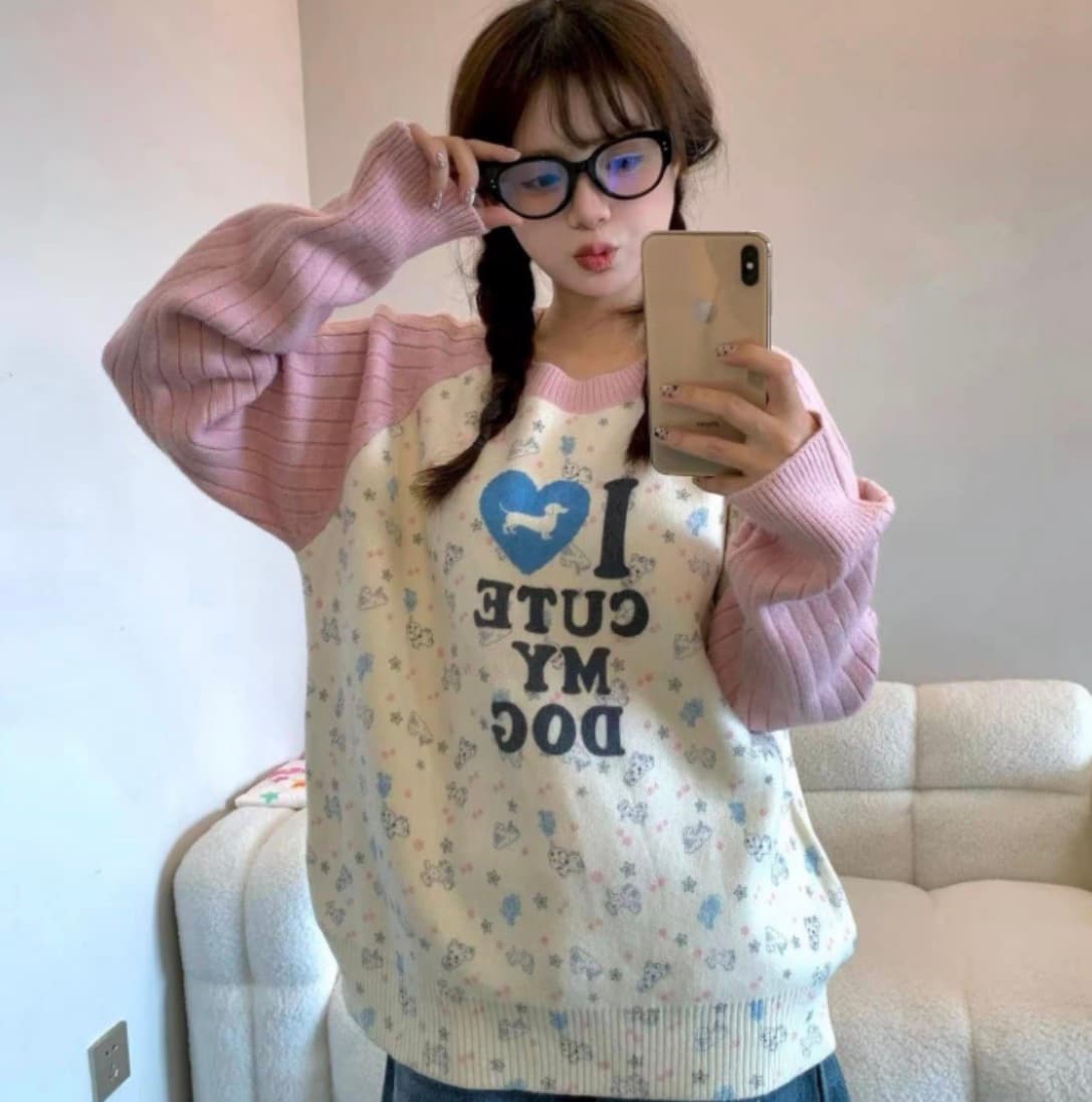 세 양 플러시 긴팔 스웨터 여자 상세 이미지 8